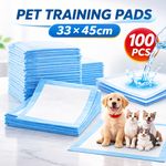 100Pack Puppy Training Trainer Train Pads Toilet Pee Wee Poo Dog Pet Cat Mats