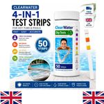 Clearwater 4-in-1 Test Strips 50x Pack for Hot Tubs and Pools