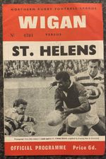 RUGBY LEAGUE PROGRAMME BBC 2 TV FLOODLIT FINAL WIGAN V ST HELENS 1968