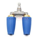 360° High Pressure Washer Rotating Dual Turbo Nozzle Spray Tip 4000PSI 4-6GPM