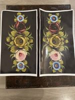 Narrowboat handpainted roses and castles 2 Door Panel Decals Stickers Transfers 
