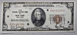 United States 20 Dollars note New York Brown Seal 1929  VG