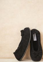 Bow Trim Ballerina Slippers