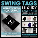 Custom Printed Swing Tags for Clothing, Hang Tickets, Price Tickets 55mm x 85mm