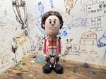Marco simonecelli cartoon character With movable head 2011 leathers ￼
