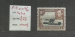 K.U. & T. 1942 1/- BLACK & BROWN (sg 145a)  MNH