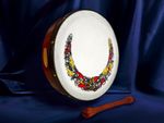 Handmade Dannan 10" Vegan Bodhran Hand Drum - The Red Setanta Bodhrán