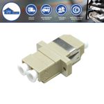Fibre Optic LC To LC Duplex Multi-mode Adaptor Coupler Fibre Optic Cable Beige