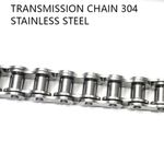 304 Stainless Steel Drive Chain Single/Double-Row 04C/05B~20A Transmission Chain