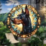 DOBERMANN Dog Suncatcher Pendant ART Birthday  Window Present GIFT