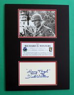 Major Richard D. Winters Autograph Art: Limited Edition Collage Display