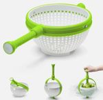 Salad Spina 2-In-1 Easy-To-Use Collapsible Salad Spinner Straining Colander