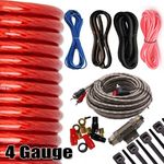 2300w 4 Gauge Car Power Amplifier Wiring Kit Audio Subwoofer AMP RCA Cable Sub
