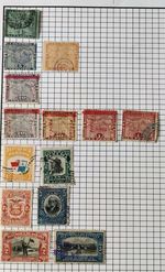 Panama Canal & Colombia Map Stamps 1898-1915 Collection Page Used MH