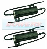 Pair of (x2) 12v Volt Load Resistor For LED Indicator Lights / Lamps