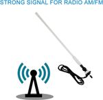 Herdio Marine Radio Antenna Waterproof AM FM Aerial IP66 Flexible Rubber Antenna