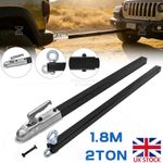 2Ton Recovery Tow Pole Ridged Towing Bar 1.8 Metre 2PC Heavy Duty Car Van Black