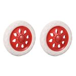 2Pcs Red Cart Wheels Hot Wheel Design Plastic Core Foam Wheels A...