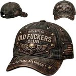 Printed Old F*ckers Club-Vintage Baseball Cap, Adjustable lustige Distressed Hat