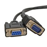 Serial RS232 Extension Cable DB9M to F 9 pin Male to Female 1m BLACK