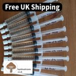 Mix of 5 Mushroom Liquid Cultures - mycelium mushroom culture - 5X 10ml