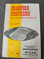 1965-1966 Bradford Northern v Wigan Rugby League Cup at Odsal Stadium