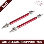 Universal Piece of 2 7"-9" Car Front Bumper Lip Splitter Strut Tie Rod Bar Red