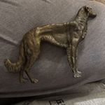Jennings Brothers Antique Russian Wolf Hound Dog Figurine Brass
