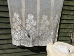 Antique c1930s Arts & Crafts Cream Cotton Scottish lace panel sample 43”/44”