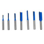 7x Single Double Flute Straight Router Bit Set 1/4" Shank Bosch,Makita & Dewalt