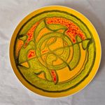 Poole Pottery Delphis Plate  Charger   Green Pattern 4A  25.5 cm daim A/F