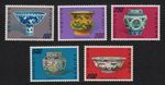 Taiwan Chinese Porcelain 3rd series Ming Dynasty Horiz designs 5v 1973 MNH