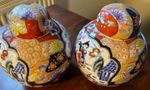 Pair antique ginger jars pots vases Japanese Imari Porcelain........FREE UK POST