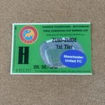1991 Manchester United V Barcelona Cup Winners Cup Final Ticket