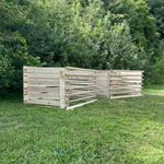 Wooden Slatted Garden Composters Wood Compost Bin (65cm x 120cm) - Pack of 2