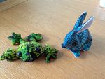 Blue Rabbit & Green Frog Babies Soft Beanbag Toys Bundle, Small
