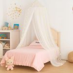 Vicloon Bed Canopy, Mosquito Net for Single Beds, Princess White