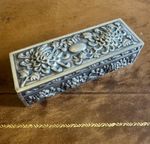 Fine Chinese Export Silver CHRYSANTHEMUM Box, Hung Cheong, Shanghai c1900 (167g)