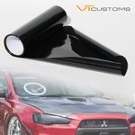 30 x 150cm Dark Black Smoke Headlight Taillight Tinting Film Fog Vinyl