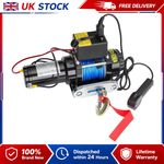 Electric Winch 12v 4500lb/2041kg Fiber Rope & Twin Wireless Remote Workshop UK