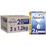 3 x 1.2kg Aptamil 2 Follow On Baby Milk Suitable For 6-12 Months Formula