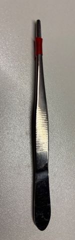 BROAD POINT JEWELLERY TWEEZERS, LEATHERETTE POUCH (JT6).