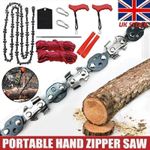 53 inch Hand Rope Chain Saw Sharp Manual Tree Limb Chain Saw w/68 Teeth & Pocket