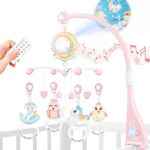 Baby Musical Crib Bed Bell Cot Mobile Stars Dreams Light Nusery Lullaby Toy UK