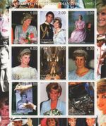 Princess Diana tribute 1961-1997 MNH stamp sheetlet