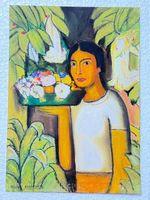 Alfredo Ramos Martínez (Handmade) Drawing on antique paper Signed and Sealed.