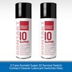 2 Cans Kontakt Super 10 Servisol Switch Contact Cleaner Lubricant Switches Dials