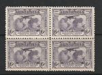 Australia 1931 Kingsford Smith 6d Violet Block 4, Variety EXTRA ISLANDS UM/MNH S