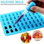 UK 50 Bear Silicone Gummy Chocolate Baking Mold Candy Jelly Mould Ice Cube Tray
