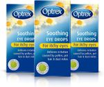 Optrex Soothing Eye Drops, For Itchy Eyes, Hay Fever & Allergy | 10ml x 3 Packs